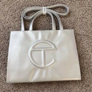 💖✨Telfar Shopping Bag Silver New